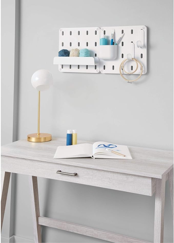 iDesign Cade BPA-Free Plastic Modular Hanging Pegboard Organizer Single Storage - Image 8