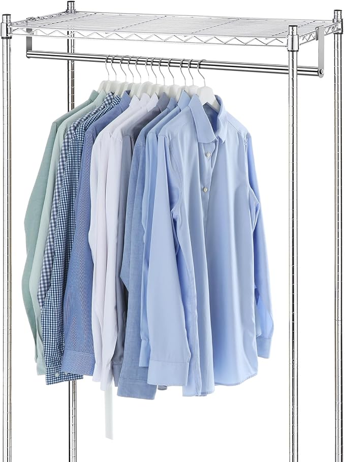 2 Pack Wire Shelving Garment Hanger Bar Wire Shelving Accessories Industrial - Image 5
