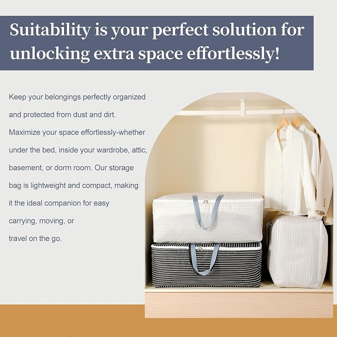 118L Storage Bag for Clothes, Comforters, Stuffed Toys, Jackets - Image 6