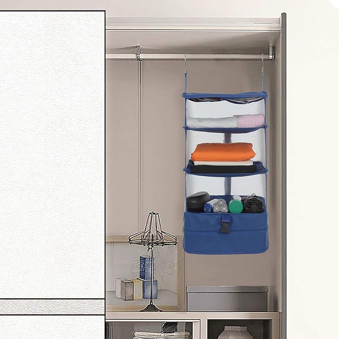 ELEZAY Hanging Packing Cubes Portable Travel Closet Collapsible Compression - Image 6