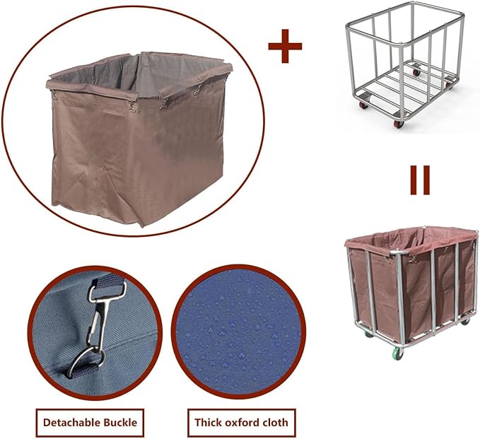 400L Rectangle Commercial Laundry Trolley Replacement Bag Extra Large - Image 3