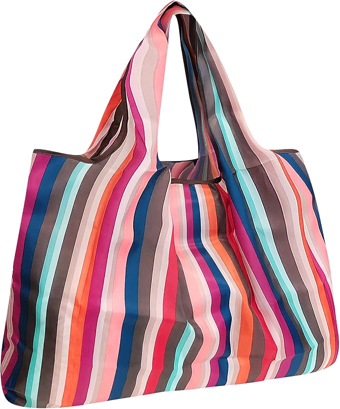 allydrew Large Foldable Tote Nylon Reusable Grocery Bag by allydrew