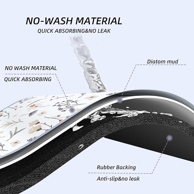 Floral Print Washing Machine Mat - Image 7
