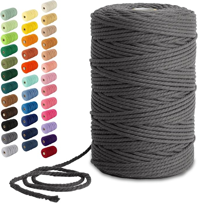 Nook Theory Macrame Cord - 3mm 220 Yards Cotton Rope by NookTheory