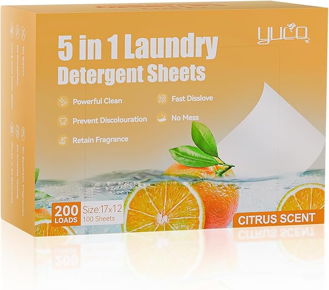 YUCO Laundry Detergent Sheets-Liquidless Eco-Friendly Travel Laundry Sheets by YUCO