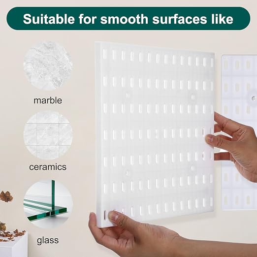 Wall Mount Peg Board Organizer 45pcs Kit, 4 Panels and 41 Accessories Pegboard - Image 5