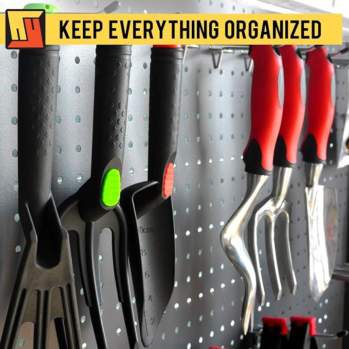 Wellmax Heavy Duty Pegboard Hooks Set – 30-Piece Peg Board Organizer Accessories - Image 7