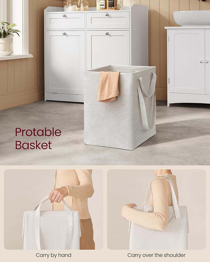 VASAGLE Laundry Cabinet with Tilt-Out Basket, Freestanding Storage Unit with - Image 5