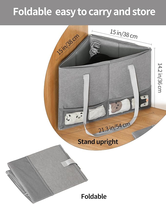 2 Pack Rigid Hanger Organizer, Triangle Storage Bin - Image 4