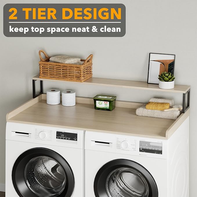 SpaceAid 2-Tier Washer Dryer Countertop, Laundry Topper - Image 5