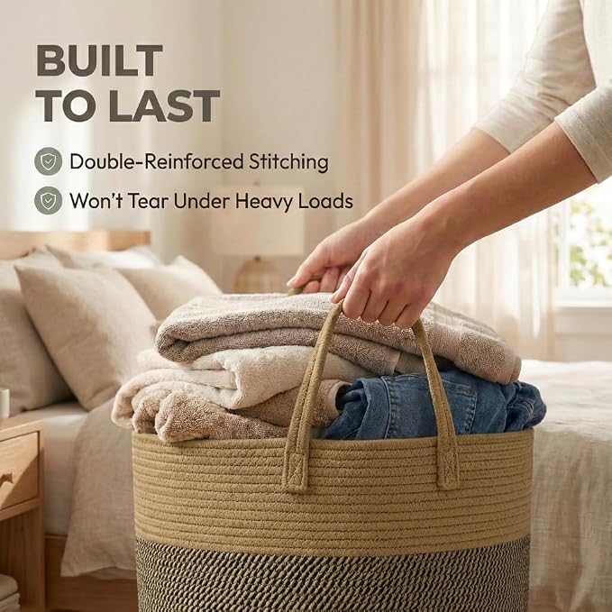 65L Extra Large Blanket Basket for Living Room - Image 6