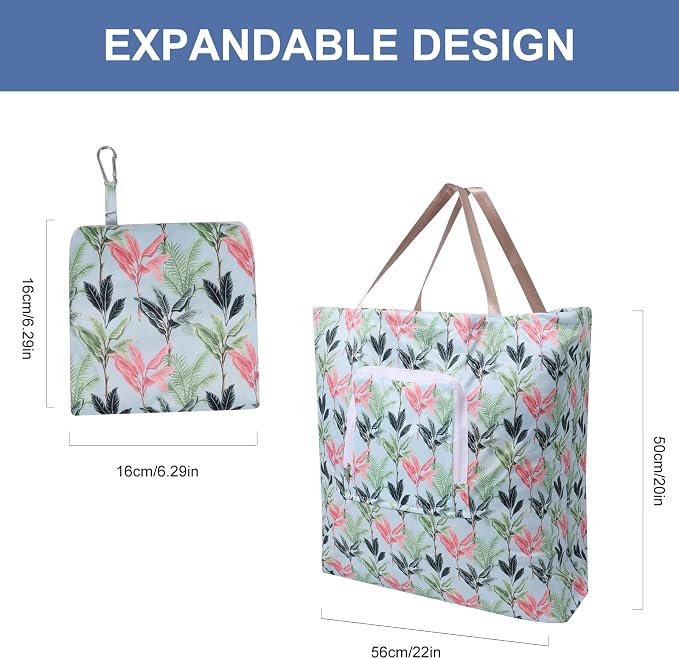 2 Pack Travel Laundry Bag with Handle and Drawstring, Expandable Foldable Dirty - Image 3