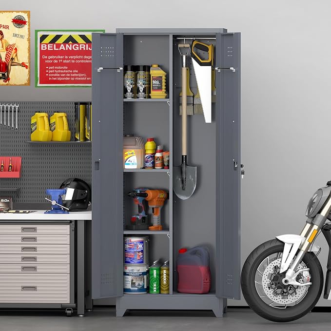 GREATMEET 65'' Metal Utility Storage Cabinet - Image 2