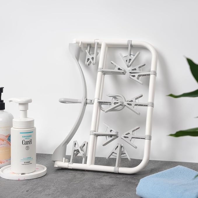 Clothes Drying Racks Foldable Clip Hangers Drip Hanger Plastic - Image 6
