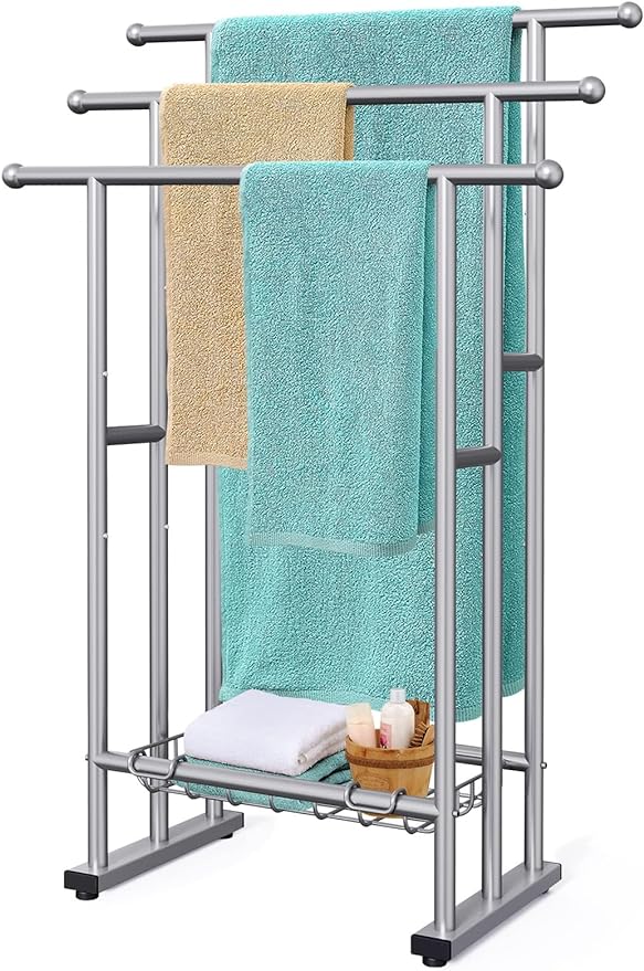 40" Tall Freestanding Towel Racks by Kayfia