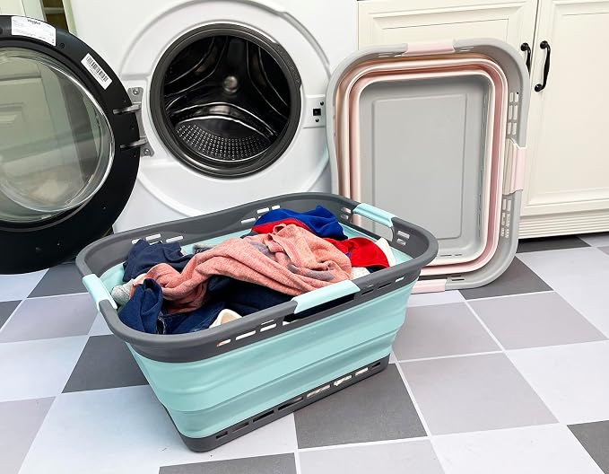 SAMMART 42L Collapsible Plastic Storage Basket - Image 2