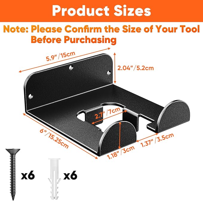 Weedeater Hanger, 2 Pack Garage Tool Organizer Storage Trimmer Rack - Image 2
