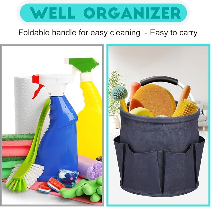 Cleaning Caddy for Cleaning Supplies, 17L Cleaning Supply Caddy - Image 5