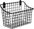 Spectrum Large Wall Mounted Wire Basket Matte Black Kitchen Wall Mount by Spectrum