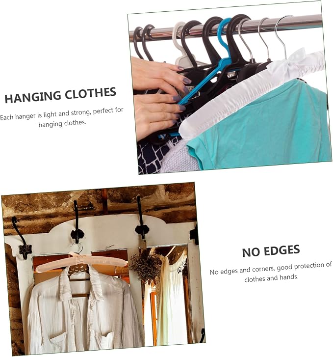 6pcs Padded Clothes Hangers Non-Slip Design Soft Satin Material - Image 8