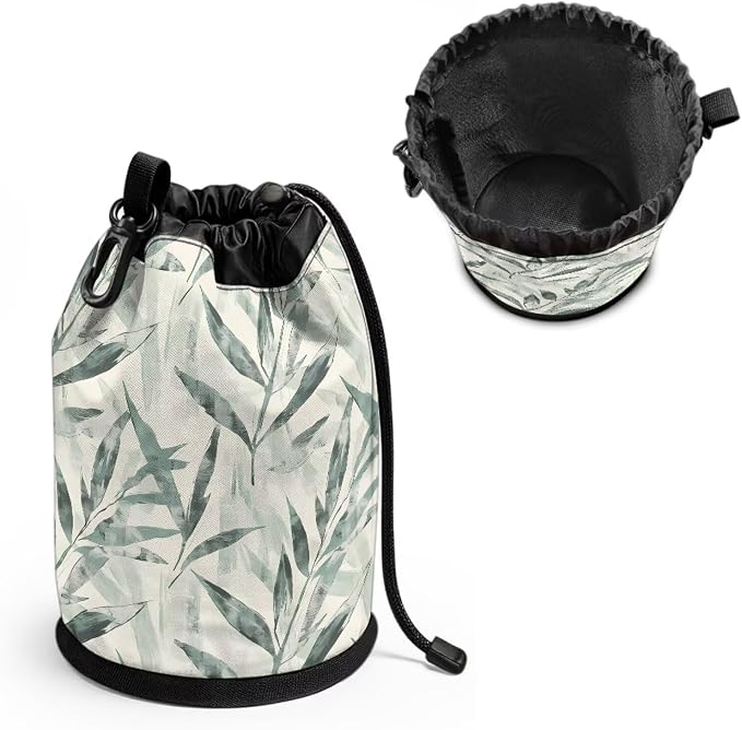 Bamboo Leaf Clothespin Bag Holder Hanging Clothespin Bag - Image 2