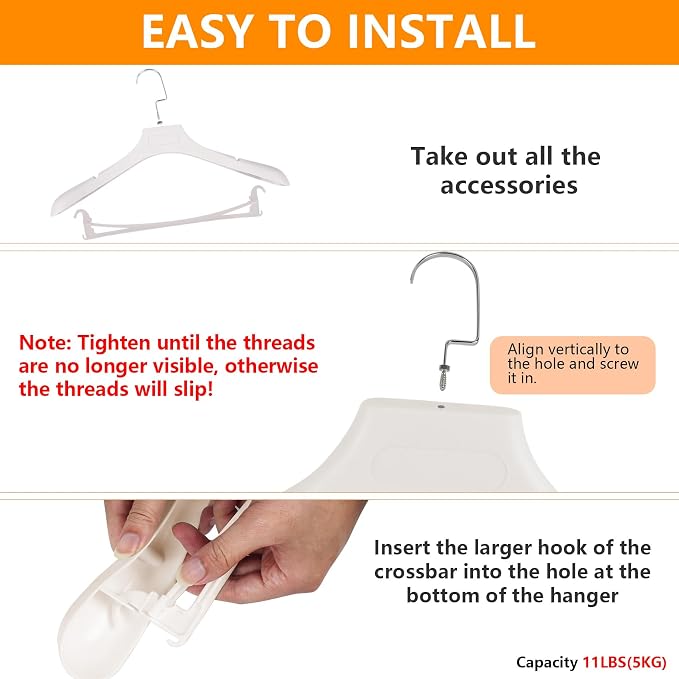 Plastic Extra Wide Shoulder Suit Hangers - Image 7