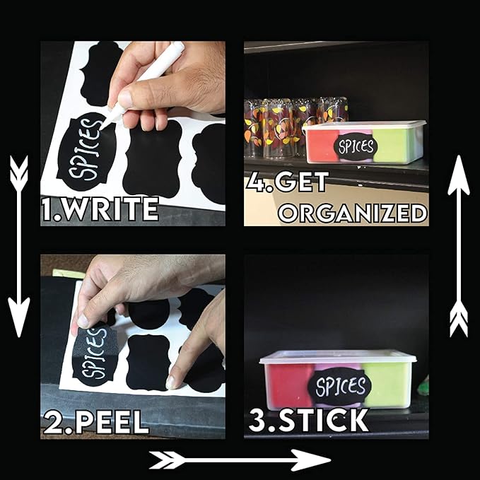 Mantah Oval Chalkboard Labels 200pcs - Image 2