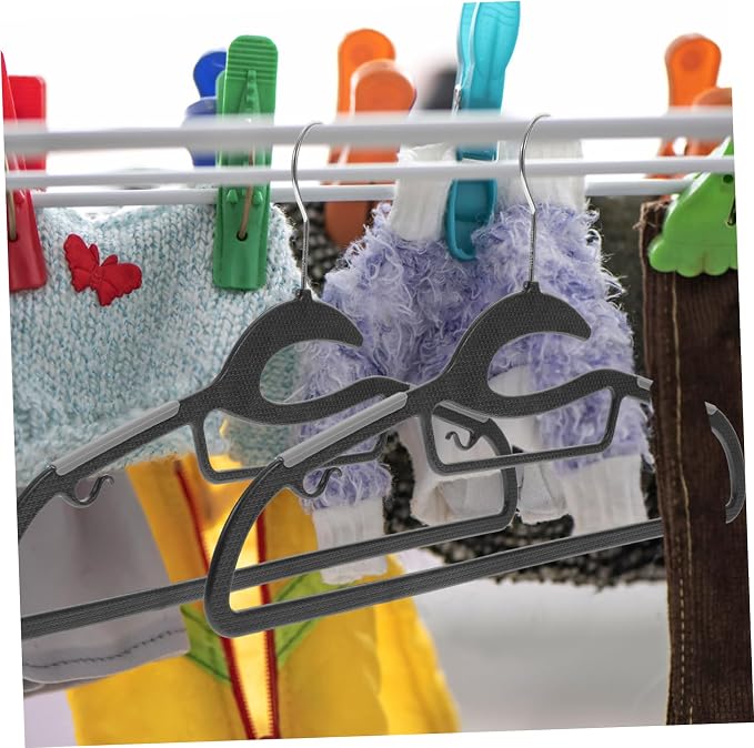 10pcs Extra Wide Non-Slip Plastic Hangers - Image 9
