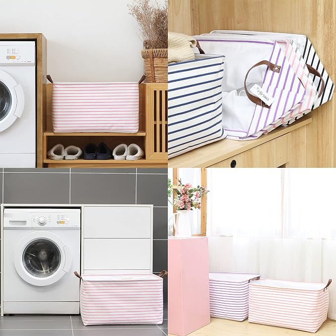 Hinwo 70L Extra Large Storage Bins, Closet Organizers and Storage, Foldable - Image 3