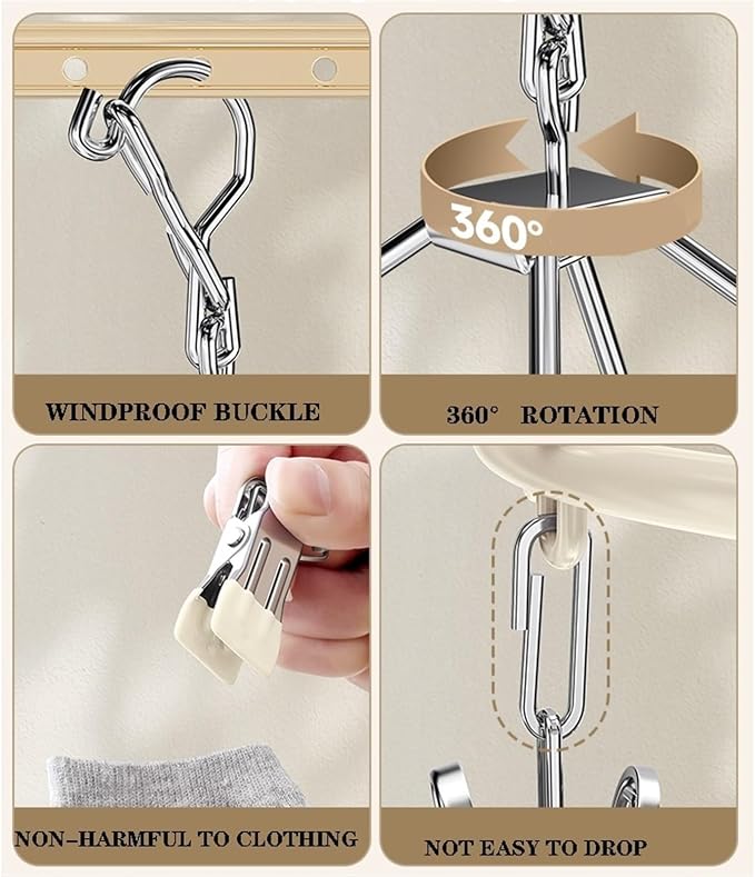 Aluminum Drip Hanger, Sock Drying Rack - Image 3