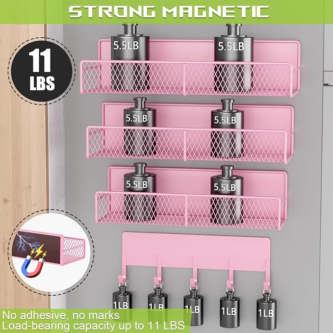 4 Pack Magnetic Shelves for Washing Machine, Heavy-Duty Magnetic Laundry - Image 4