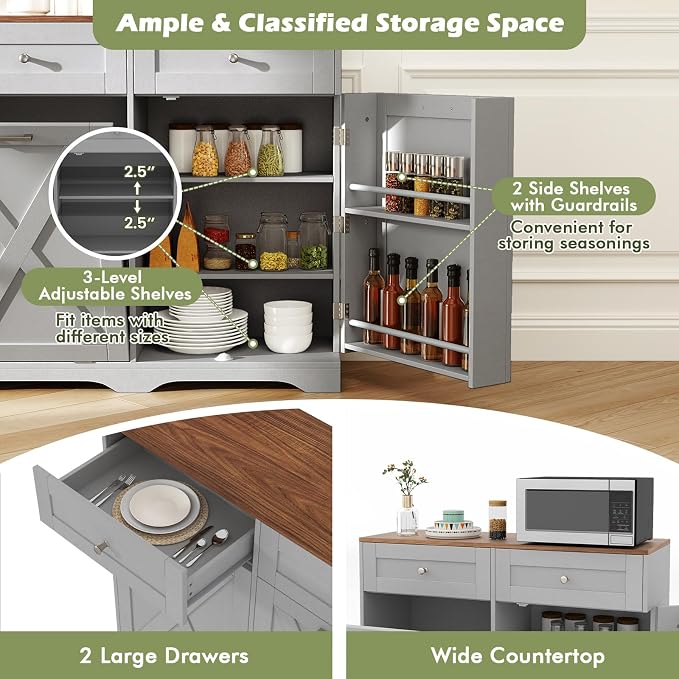 LOKO Tilt Out Trash Can Cabinet, Kitchen Island - Image 5