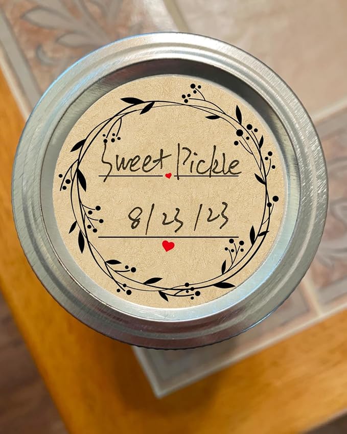 2" Canning Kraft Christmas Mason Jar Stickers - Image 4