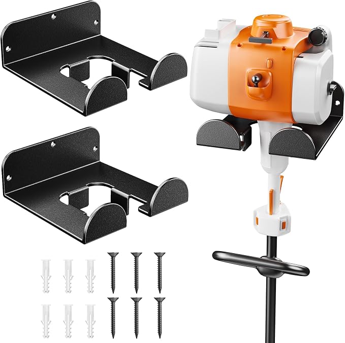Weedeater Hanger, 2 Pack Garage Tool Organizer Storage Trimmer Rack by POKIPO