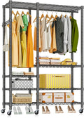 Rolling Clothes Rack, Heavy Duty Garment Rack by EXGLOBOL
