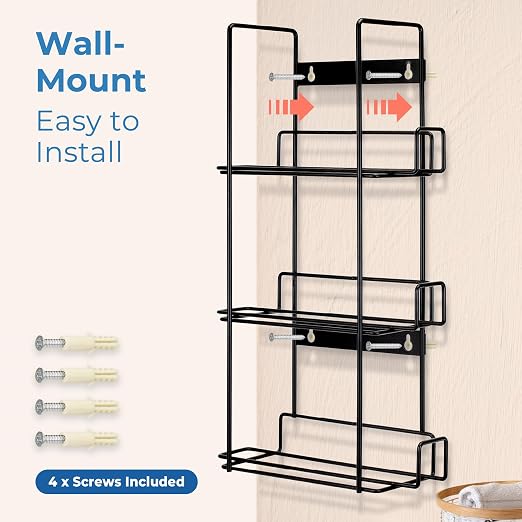 FMP Brands Triple Glove Holder for Wall Mount, Wire Rack Disposable Napkin - Image 4