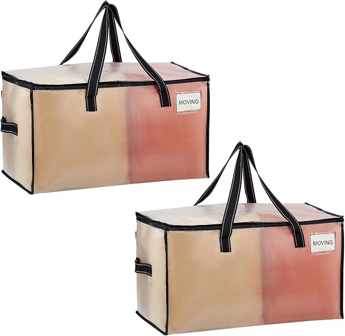 VENO 2 Pack Moving Bags, Comforter and Blanket Storage Bags by Veno