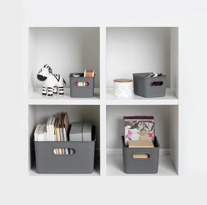 Superio Decorative Plastic Basket Open Home Storage Bins Organizer Baskets - Image 4