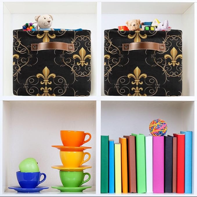 Golden Iris Black Basket Collapsible Storage Basket - Image 6