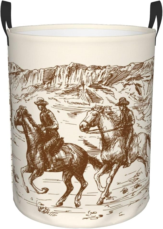 Large Laundry Basket Western Cowboy Home Decor Laundry Hamper by Unknown