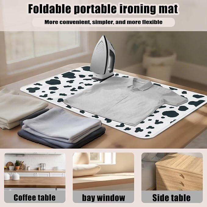 Cow Pattern Portable Ironing Mat Anti Slip - Image 4