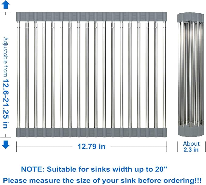 Expandable Large Draining Rack, Roll Up Heat-Resistant Dish Drainer - Image 3