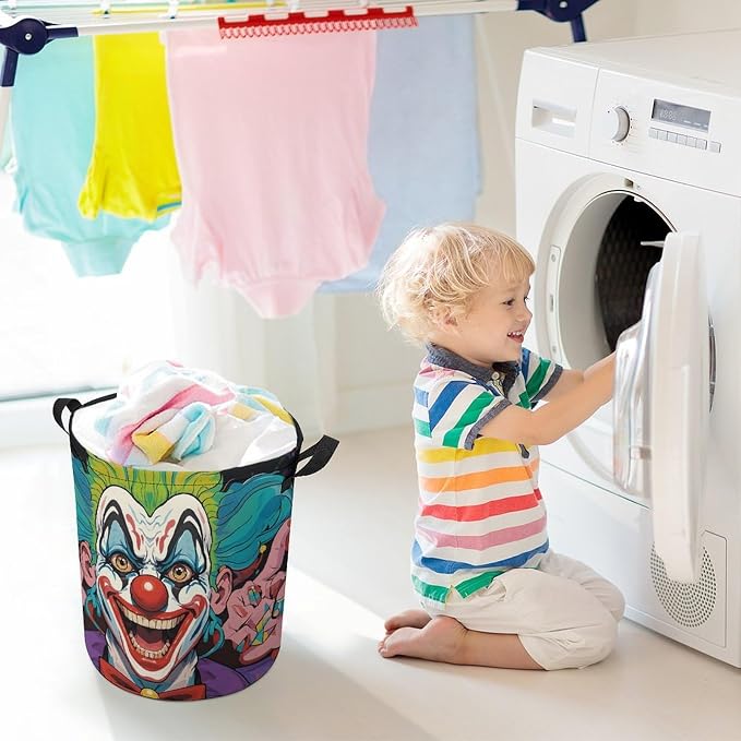 Clowns Laundry Basket with Handles, Laundry Hamper with Internal Support - Image 6