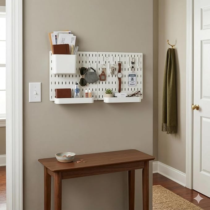 Keepo Peg Board Wall Organizer – Plastic Pegboard Panels, Modular Peg Board - Image 4