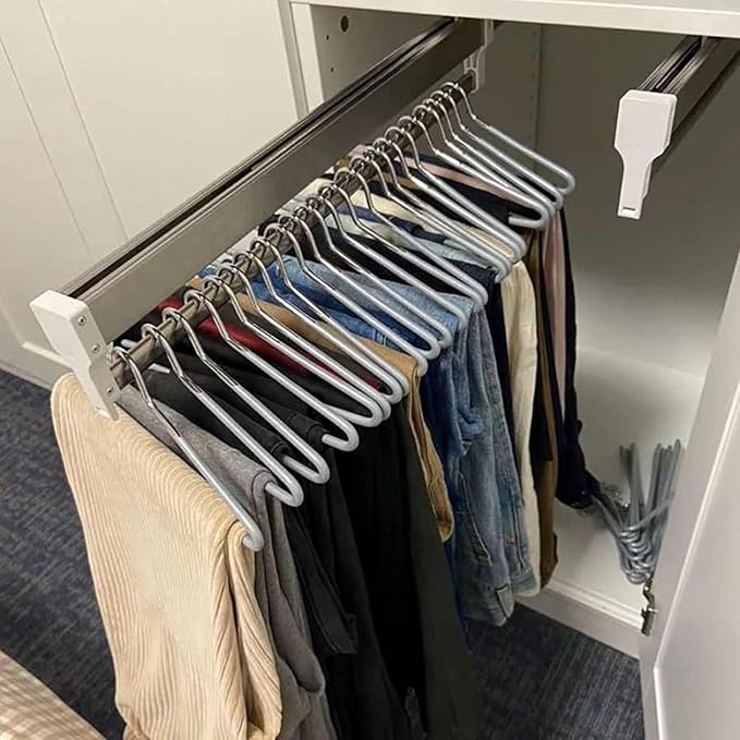Extendable Closet Rod Clothes Drying Rack by Unknown