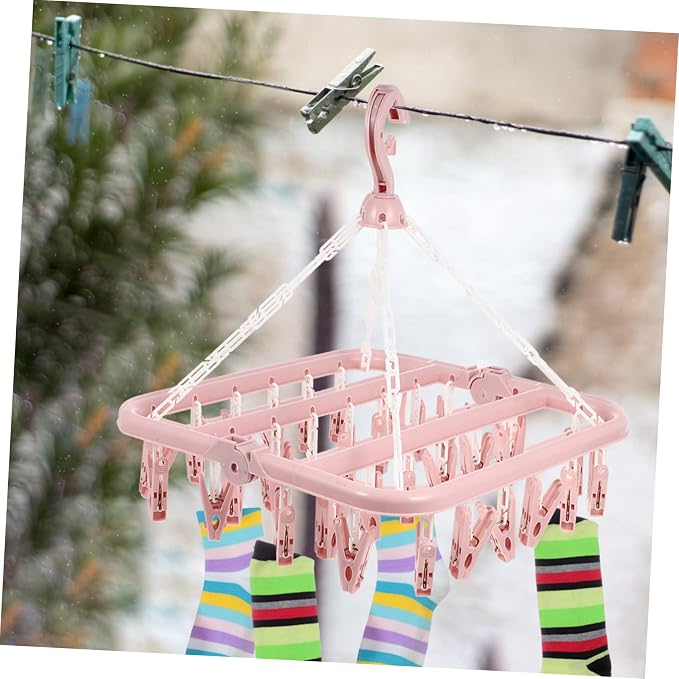 Uv Pile Strong Steel Spring Drying Rack Rotating Hook Space-Saving - Image 3