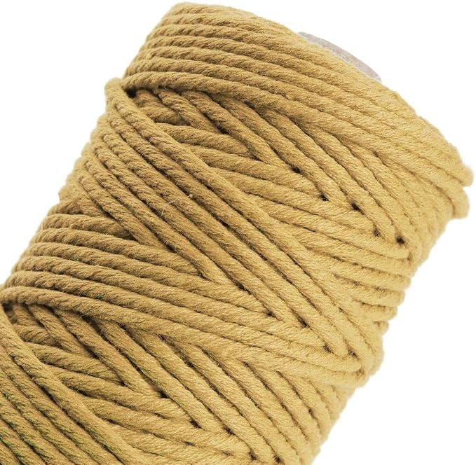 HAPYLY Macrame Cord Natual Macrame Cotton Cord DIY Craft Cord Spool Twine - Image 3
