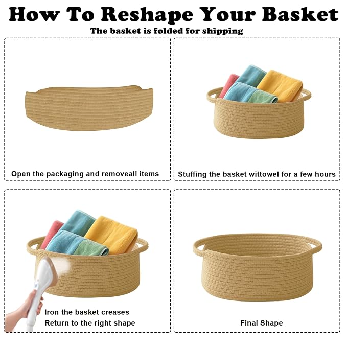 Small Woven Rope Basket-Empty Gifts Basket - Image 8
