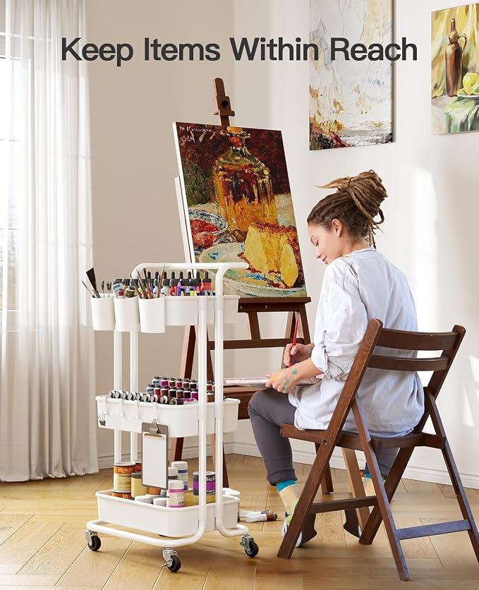 Pipishell 3 Tier Rolling Cart - Image 2