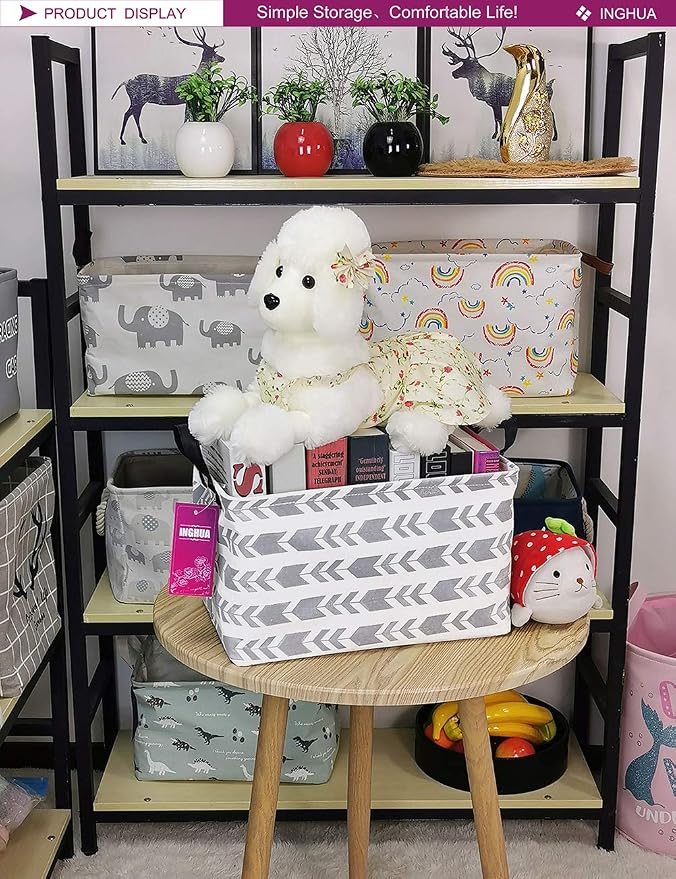 Rectangular Storage Basket Fabric Organizer Bin - Image 3
